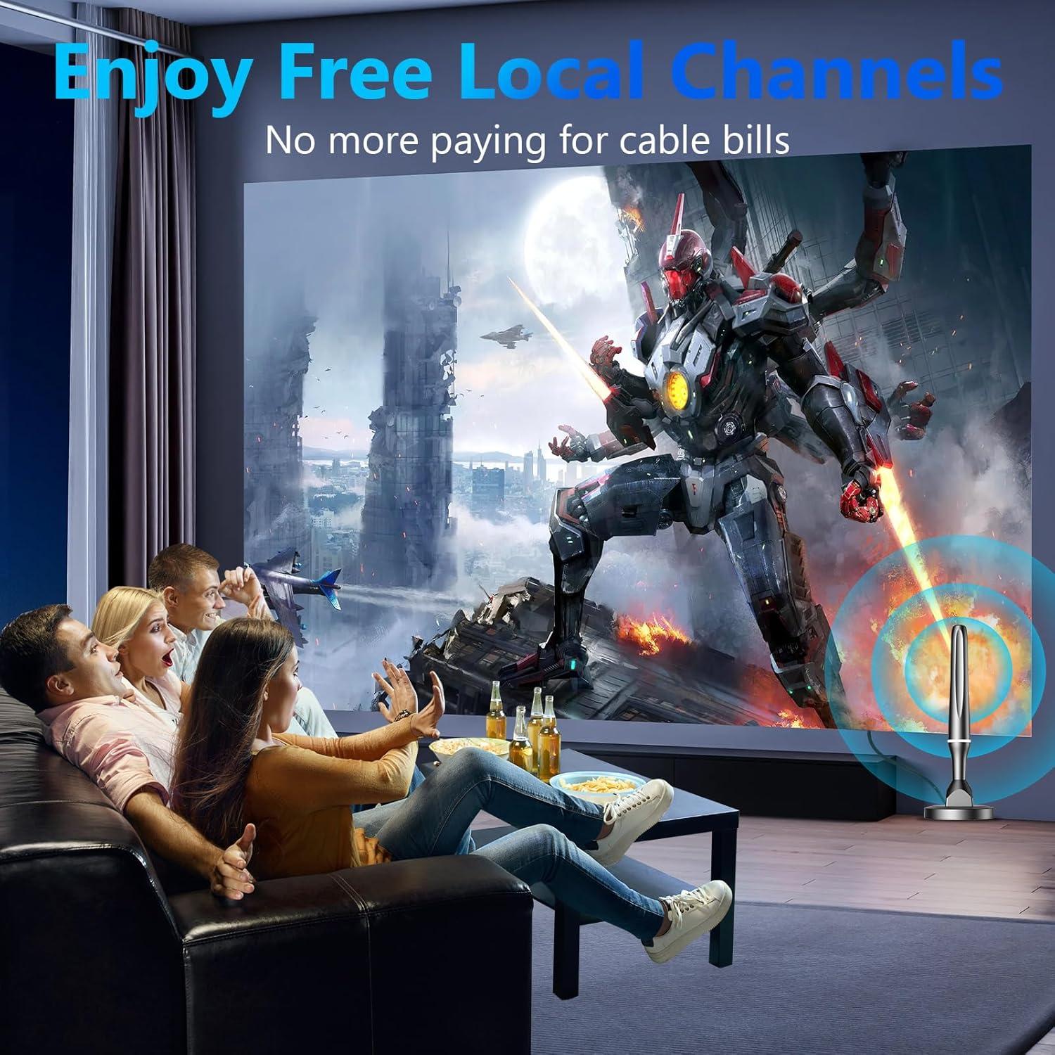 Antena de TV Inteligente QGClearSO 4K Interior 15cm