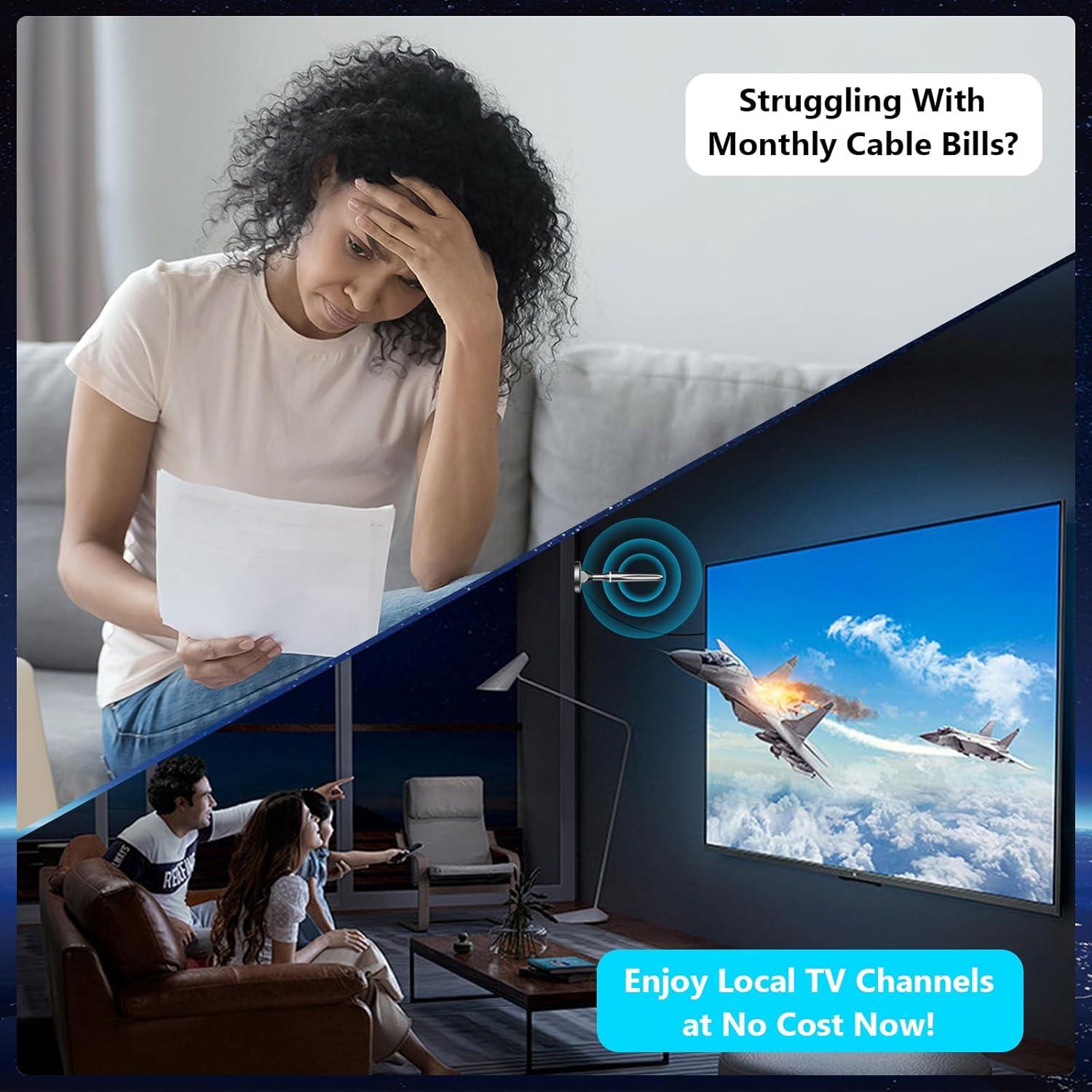 Antena de TV Inteligente QGClearSO 4K Interior 15cm