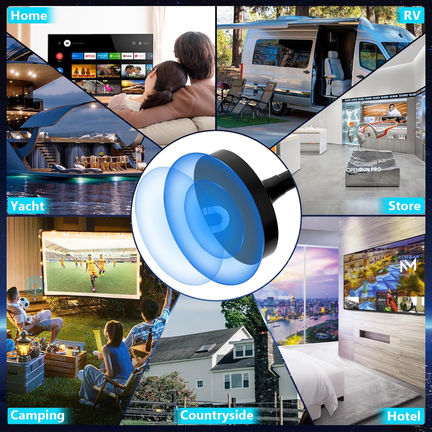 Antena de TV Inteligente QGClearSO 4K Interior 15cm