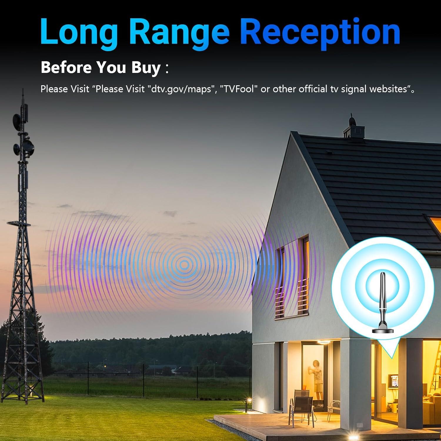 Antena de TV Inteligente QGClearSO 4K Interior 15cm