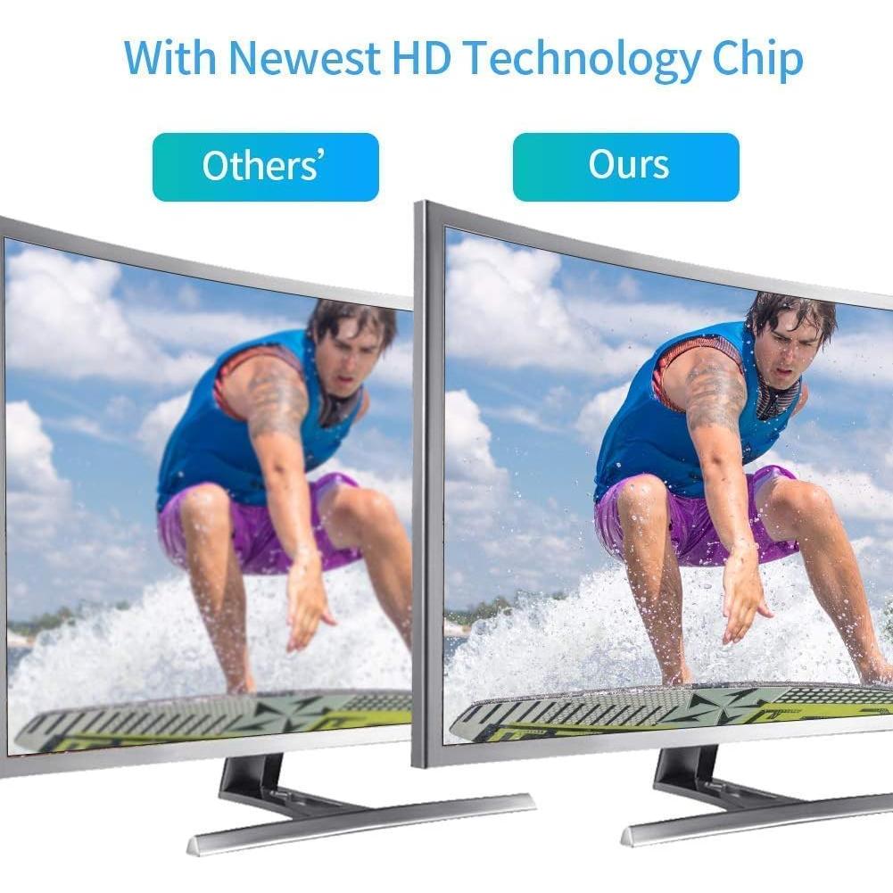 Antena de TV Digital HD Amplificada Nestetr CS8058 - 300 Millas