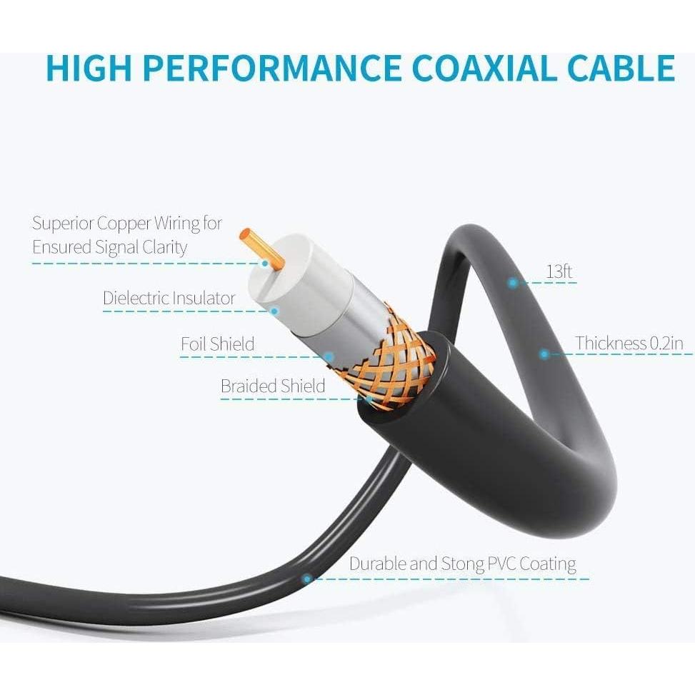 Antena de TV Digital HD Amplificada Nestetr CS8058 - 300 Millas