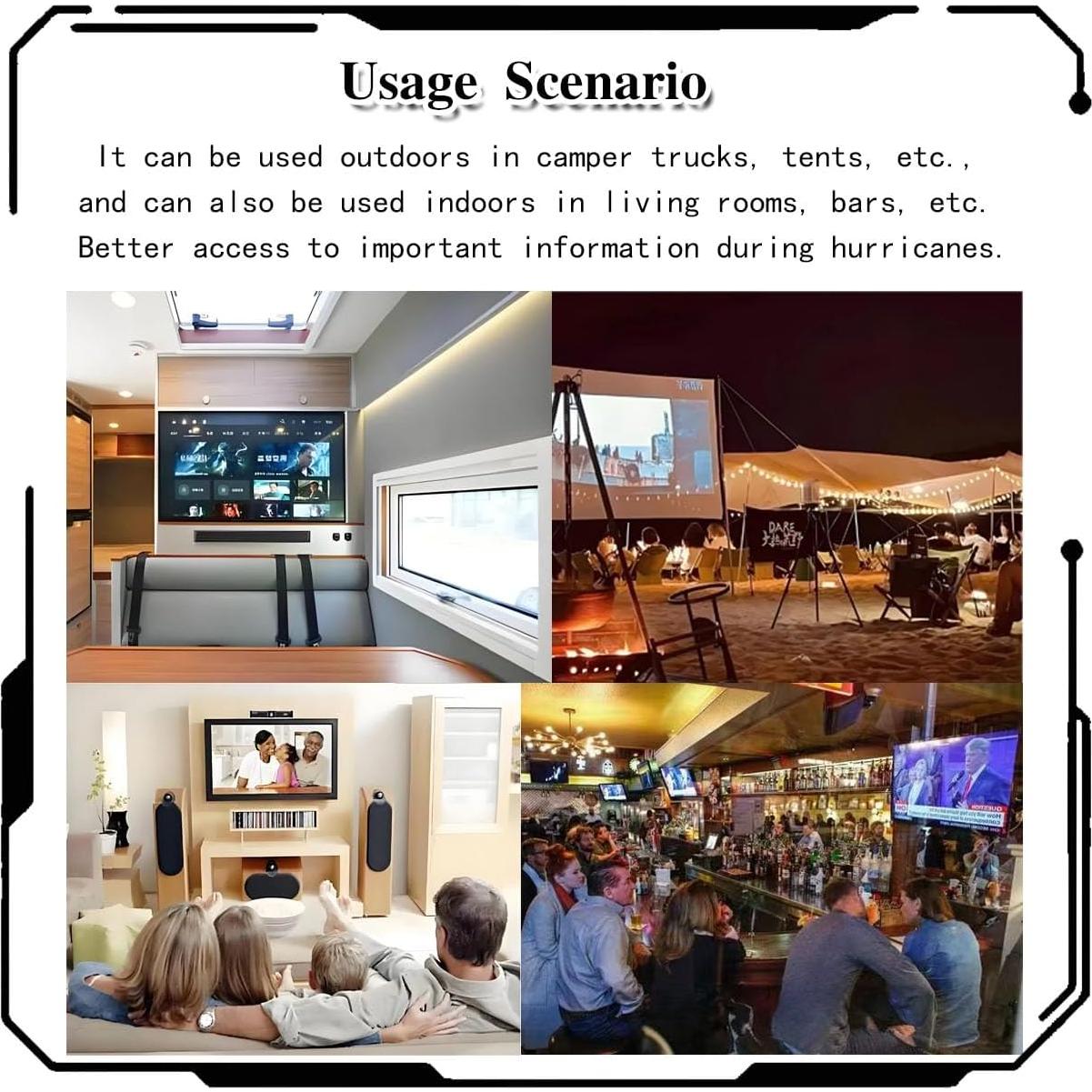 Antena de TV Interior ZBJBinCH 4K HD Amplificada 200 km