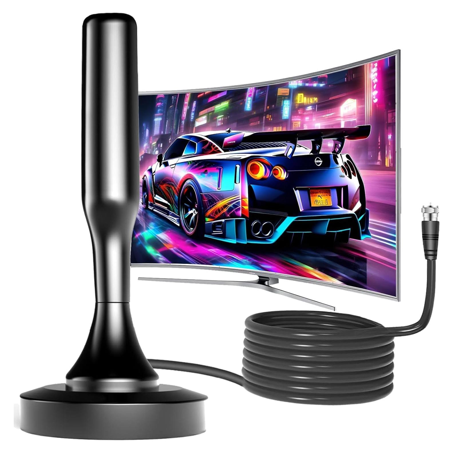 Antena de TV Interior Aquario TV-0821 Digital HD 4K 238g