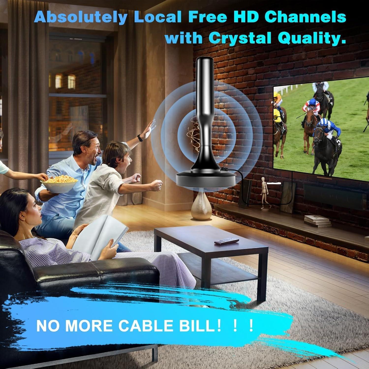 Antena de TV Interior Aquario TV-0821 Digital HD 4K 238g