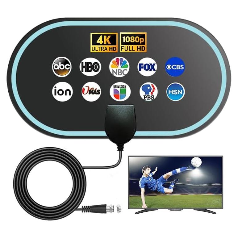 Antena Digital HD QTEANCOOL para Smart TV 4K 10m Coaxial