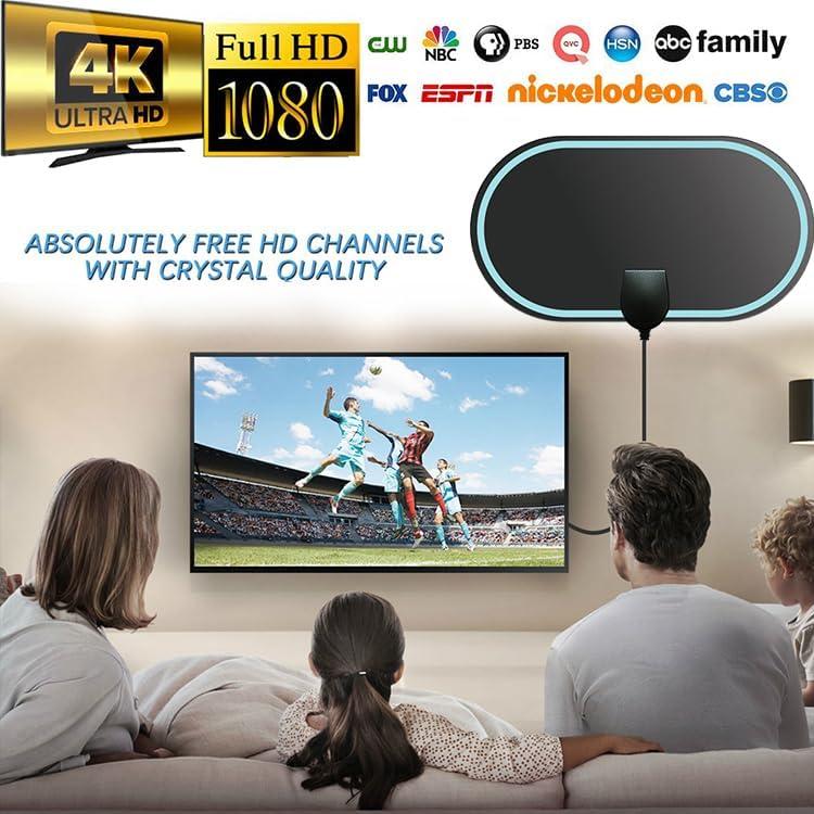 Antena Digital HD QTEANCOOL para Smart TV 4K 10m Coaxial