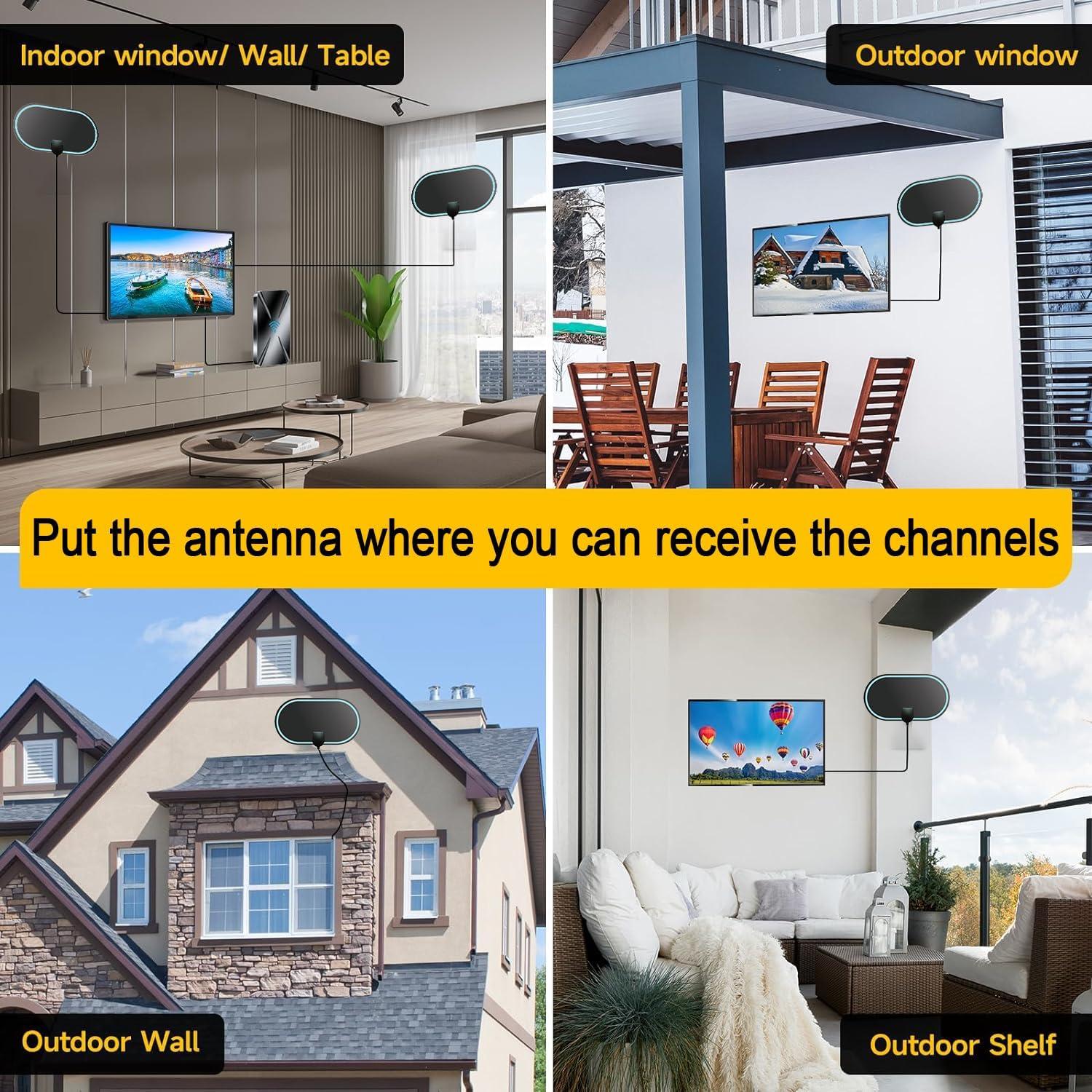 Antena Digital HD QTEANCOOL para Smart TV 4K 10m Coaxial