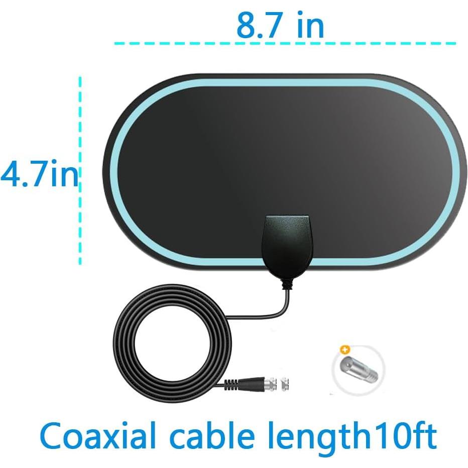 Antena Digital HD QTEANCOOL para Smart TV 4K 10m Coaxial