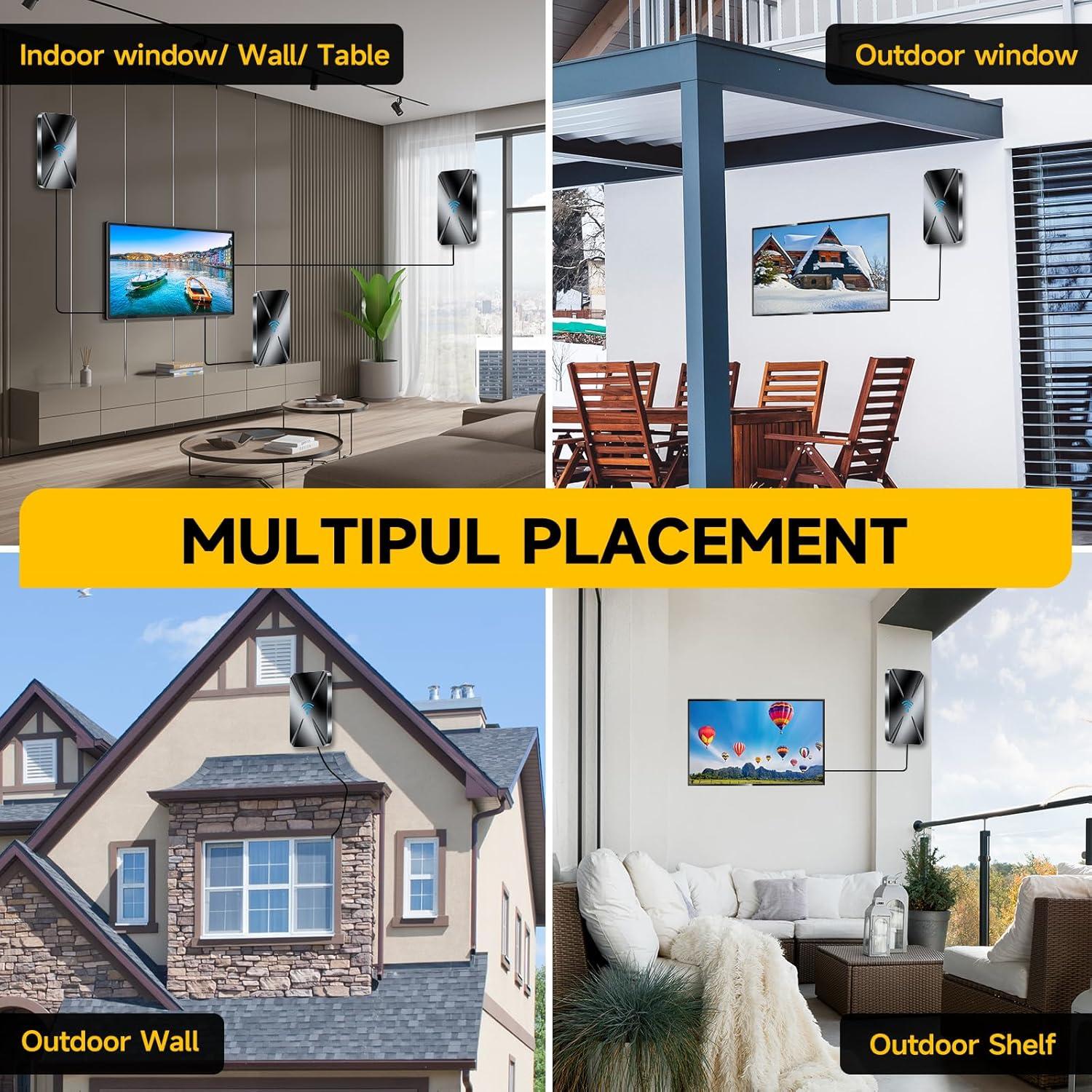 Antena Digital de TV Interior NewFoot HD018 2025 Amplificada 360°