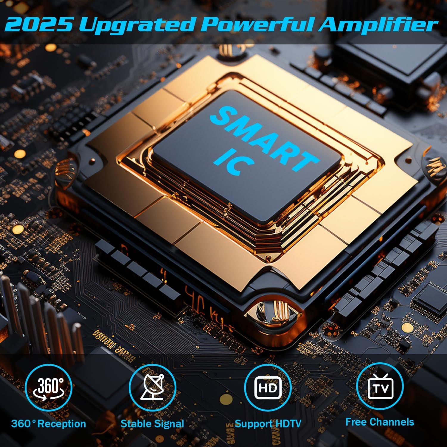 Antena Digital HDTV Interior DTVSMARTSHOW 4K 189g Recepción 360°