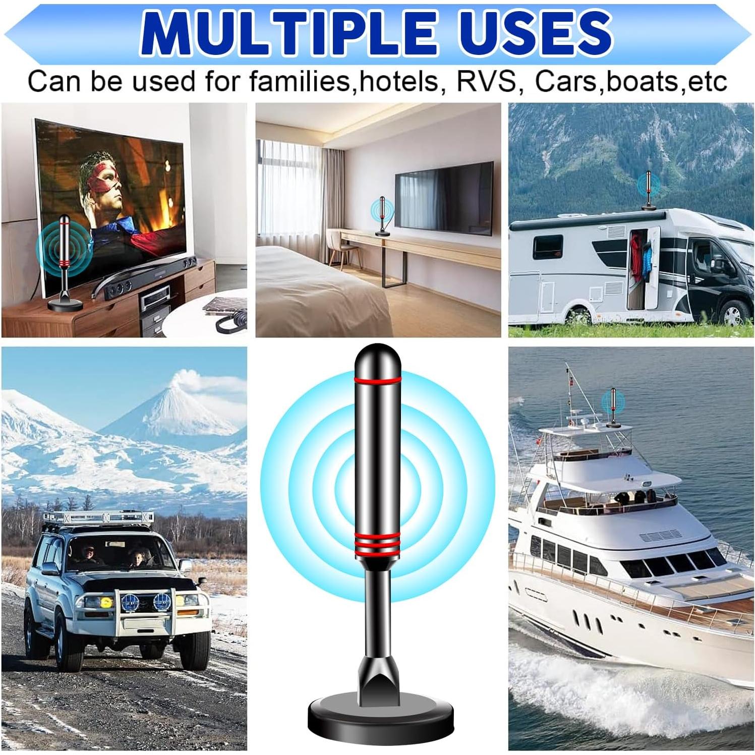 Antena Digital HDTV Interior DTVSMARTSHOW 4K 189g Recepción 360°