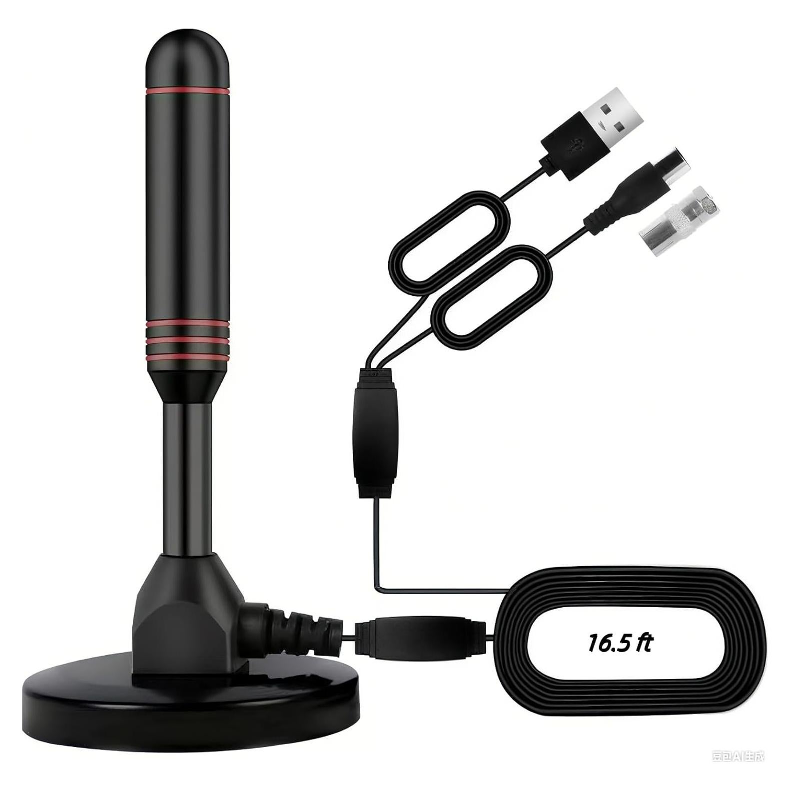 Antena de TV Interior Wavemax 2025 HD 4K con Amplificador