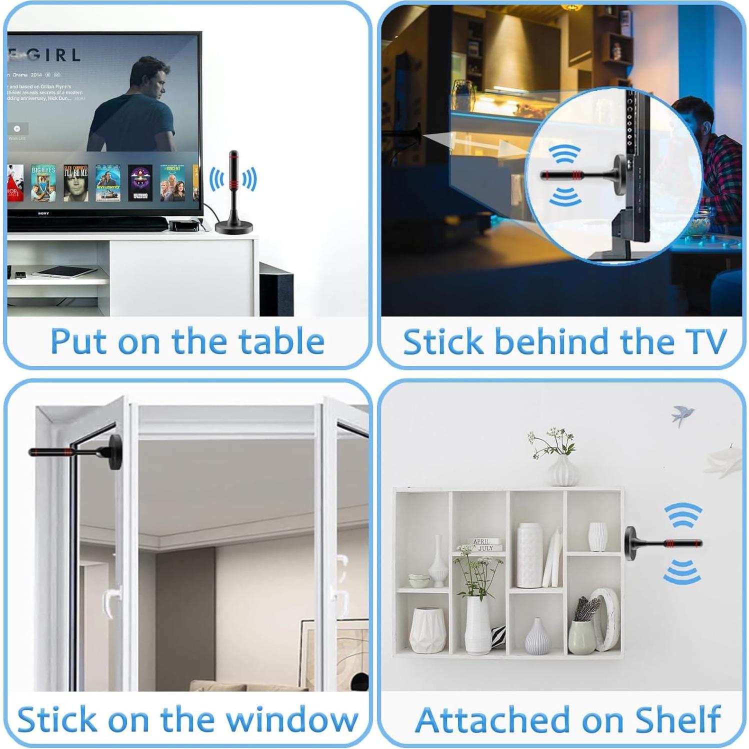 Antena HDTV Digital XIANGLYO con Amplificador 200 Millas 4K