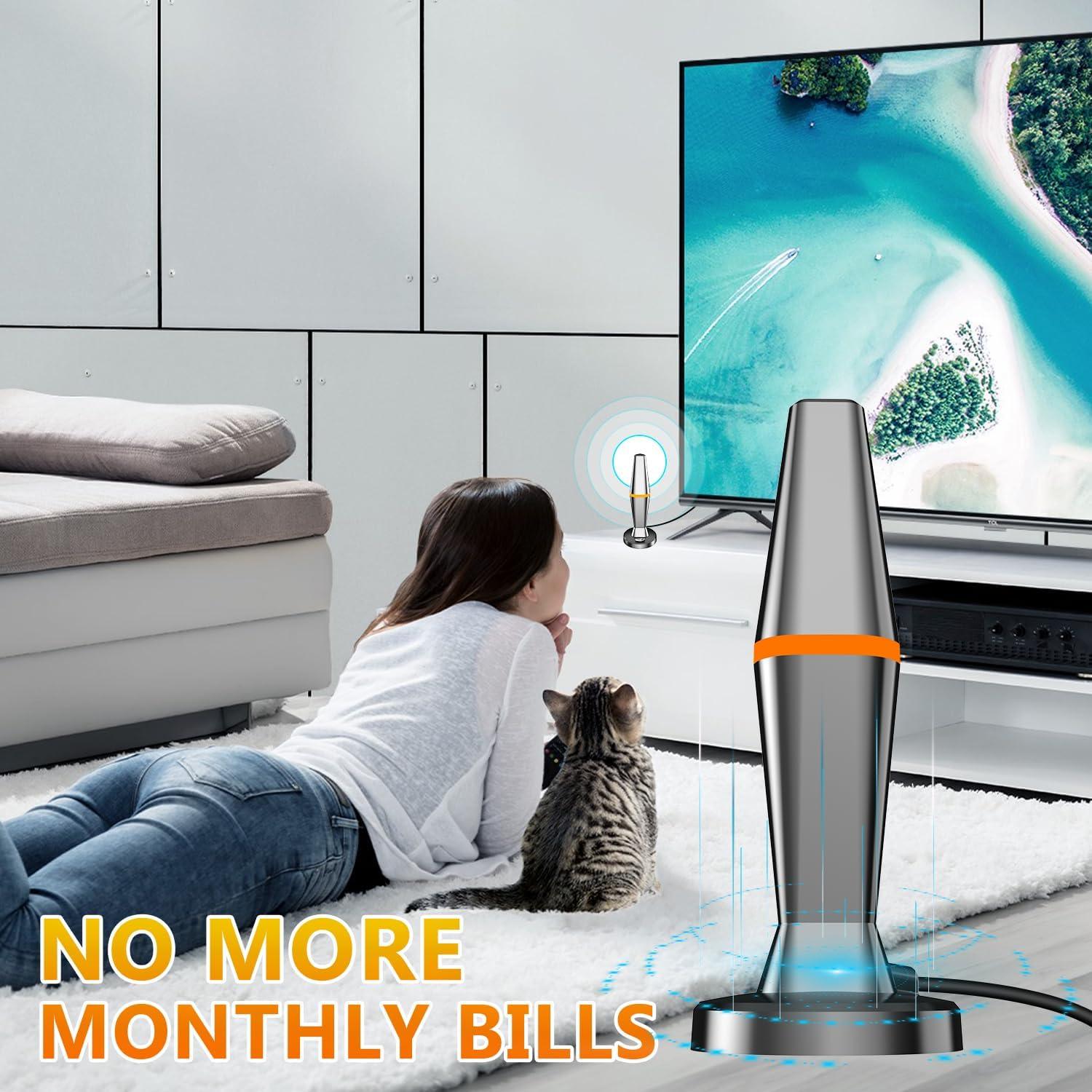 Antena Digital Interior DGUPSP 360° para TV Inteligente - 0.28kg