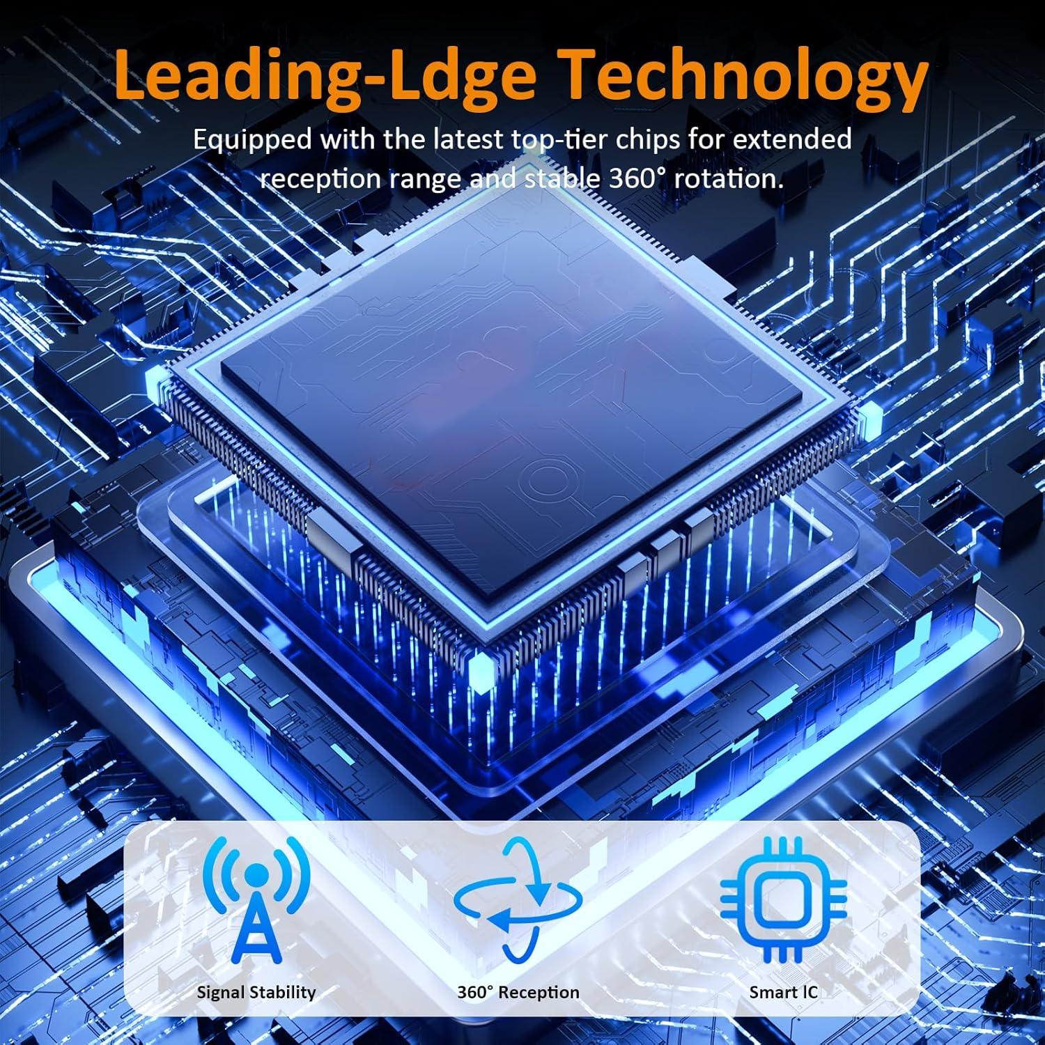 Antena Digital Interior DGUPSP 360° para TV Inteligente - 0.28kg