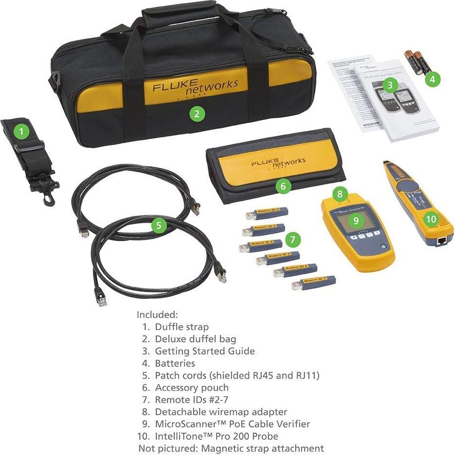 Verificador de Cable PoE Fluke Networks MS-POE-KIT con Sonda
