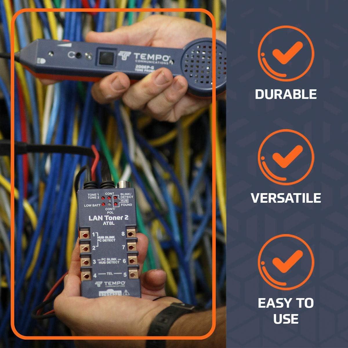 Kit de Generador de Tono y Sonda LAN TEMPO AT8LK - Prueba de Cableado