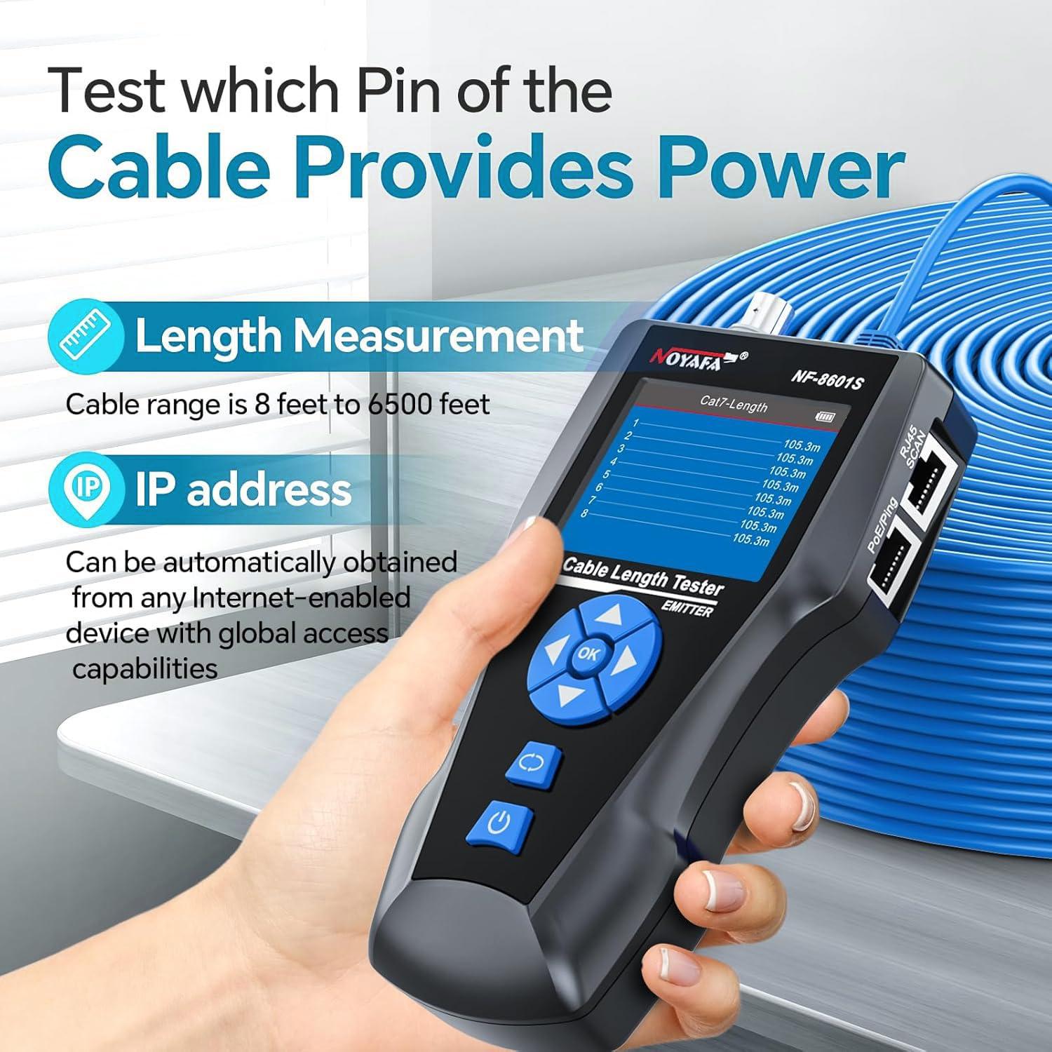 Probador de Cable de Red NF-8601S TDR Multifuncional RJ45/RJ11