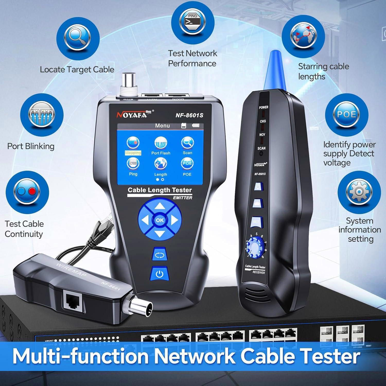 Probador de Cable de Red NF-8601S TDR Multifuncional RJ45/RJ11