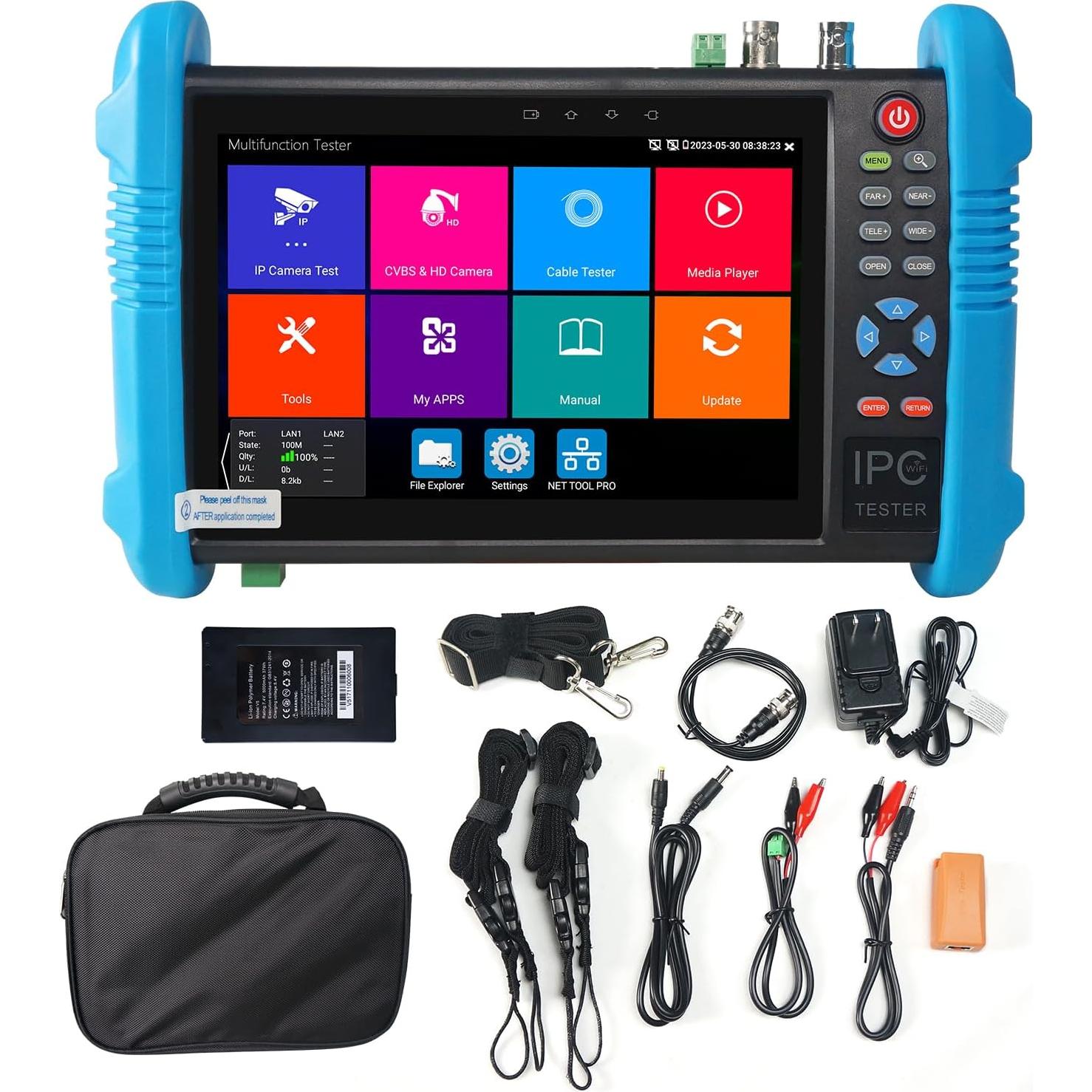 Probador de Cámara IP 8K WANLUTECH 7" PoE CCTV RJ45