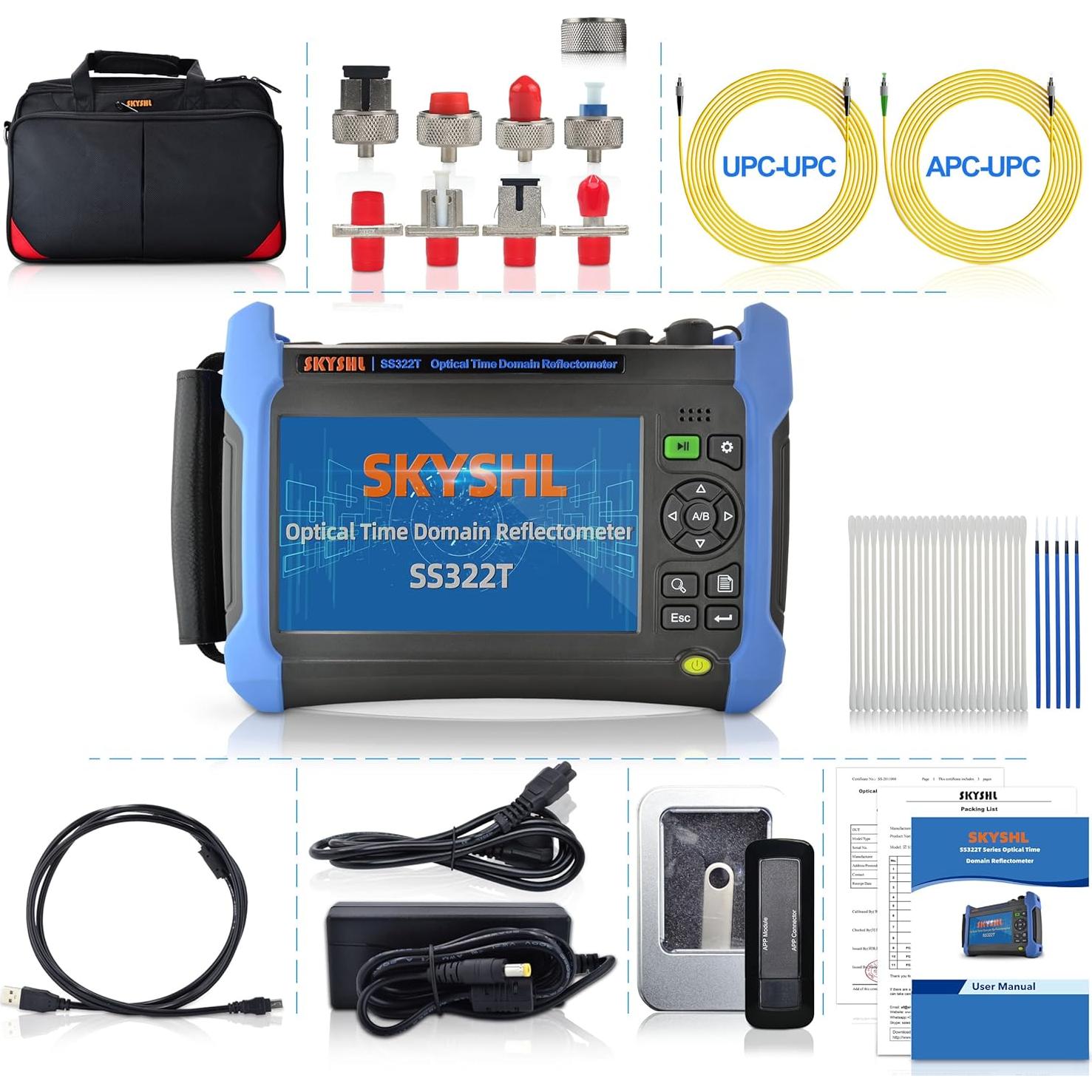 OTDR Monomodo SKYSHL SS322T-2A3 1310/1550nm 40/38dB 165km