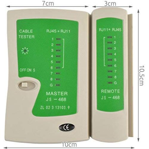 Probador de LAN Velleman VTLAN5 para RJ45, RJ12, RJ11 y RJ10