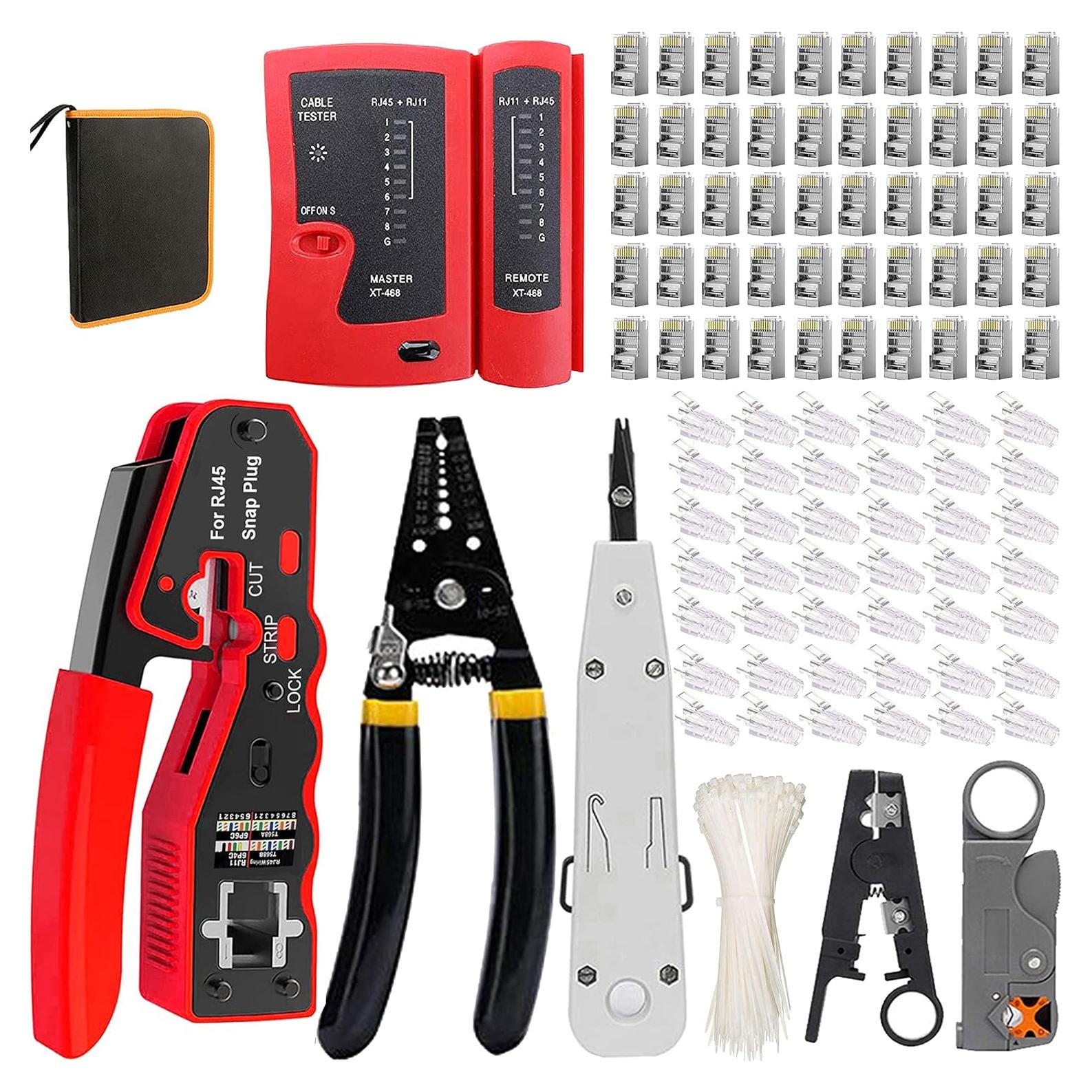 Kit de Herramientas Crimper LEATBUY-TECH RJ45/RJ11/RJ12