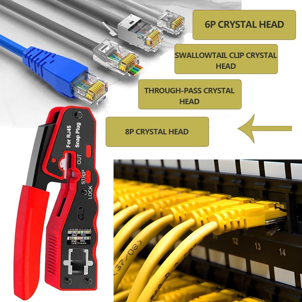 Kit de Herramientas Crimper LEATBUY-TECH RJ45/RJ11/RJ12