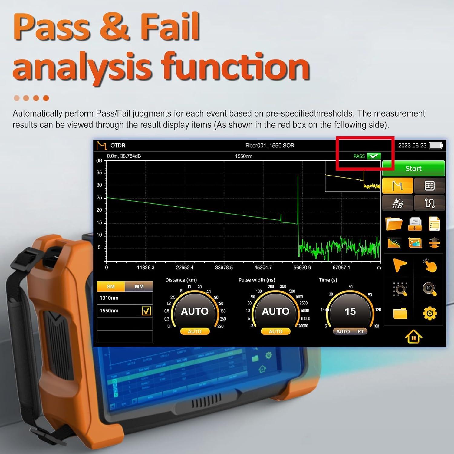 Probador de Fibra Óptica KomShine QX65-S1 1310/1550nm 32/30dB
