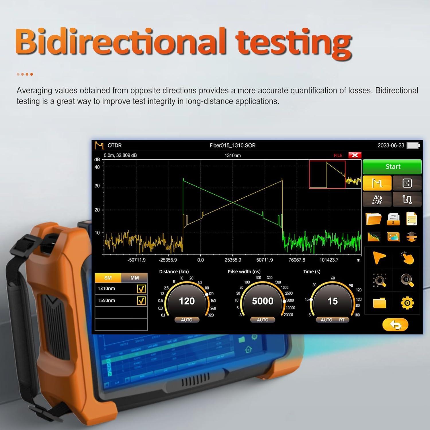 Probador de Fibra Óptica KomShine QX65-S1 1310/1550nm 32/30dB