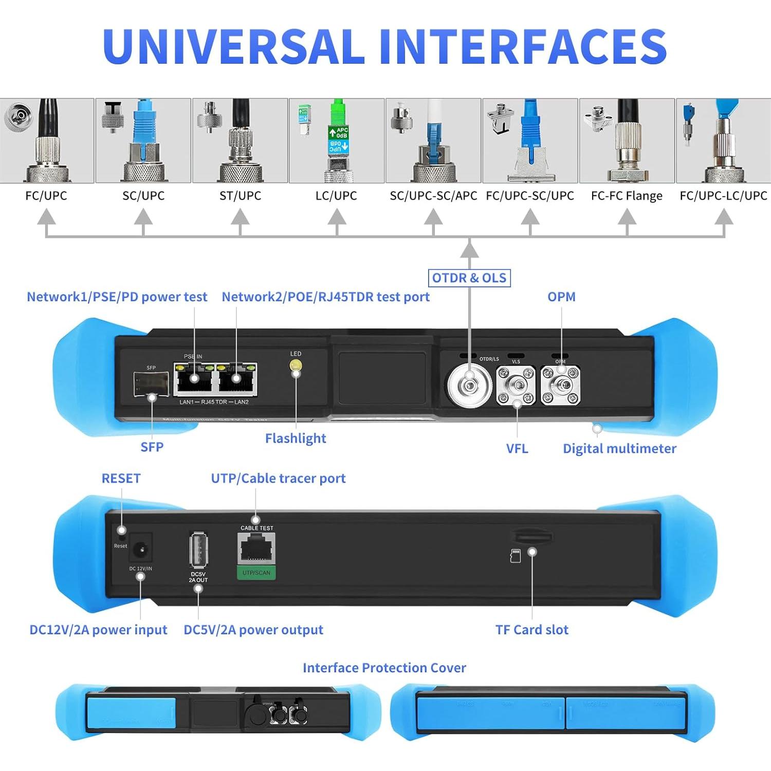 Probador OTDR Henkion RSO-85 1310/1550nm 28/26dB Pantalla 8"