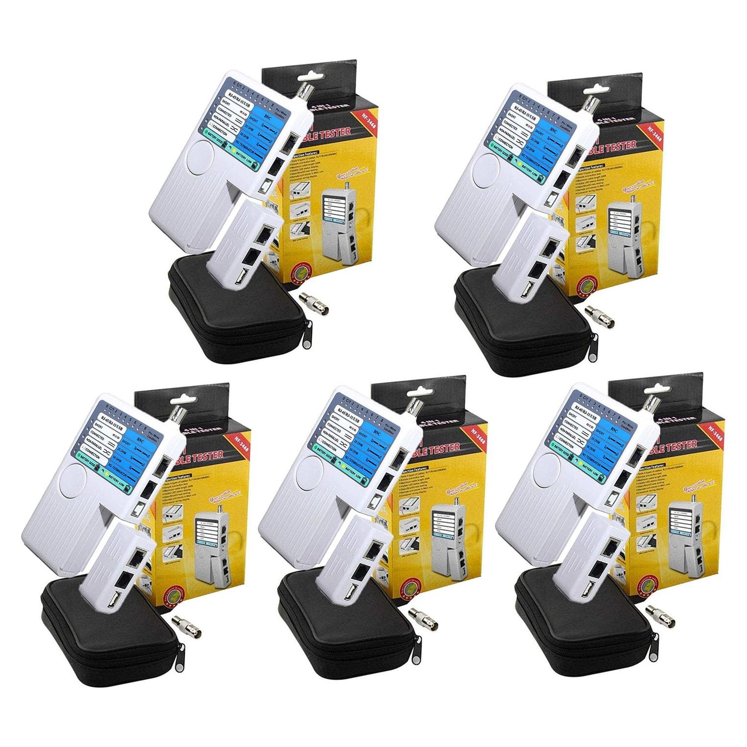 Probador de Cable de Red 4-en-1 iMBAPrice USB BNC RJ11 RJ45