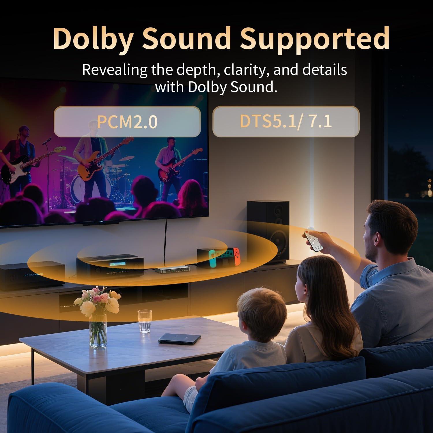 Conmutador HDMI 5 en 1 Arkidyn Plus 8K@60Hz 4K@240Hz