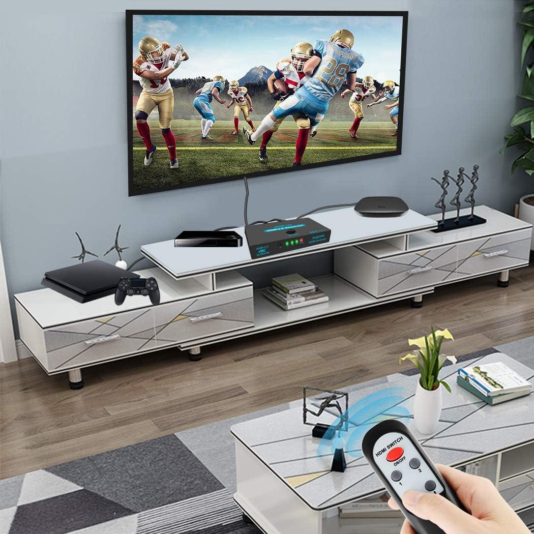 Interruptor HDMI Divisor 3 Puertos SGEYR 4K 30Hz Control Remoto