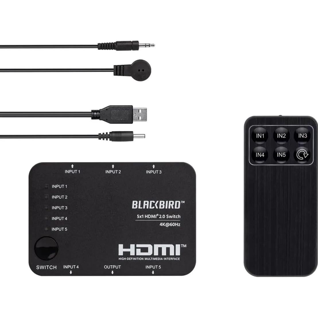 Interruptor HDMI 4K 5x1 Monoprice - 60Hz, HDR, Control Remoto
