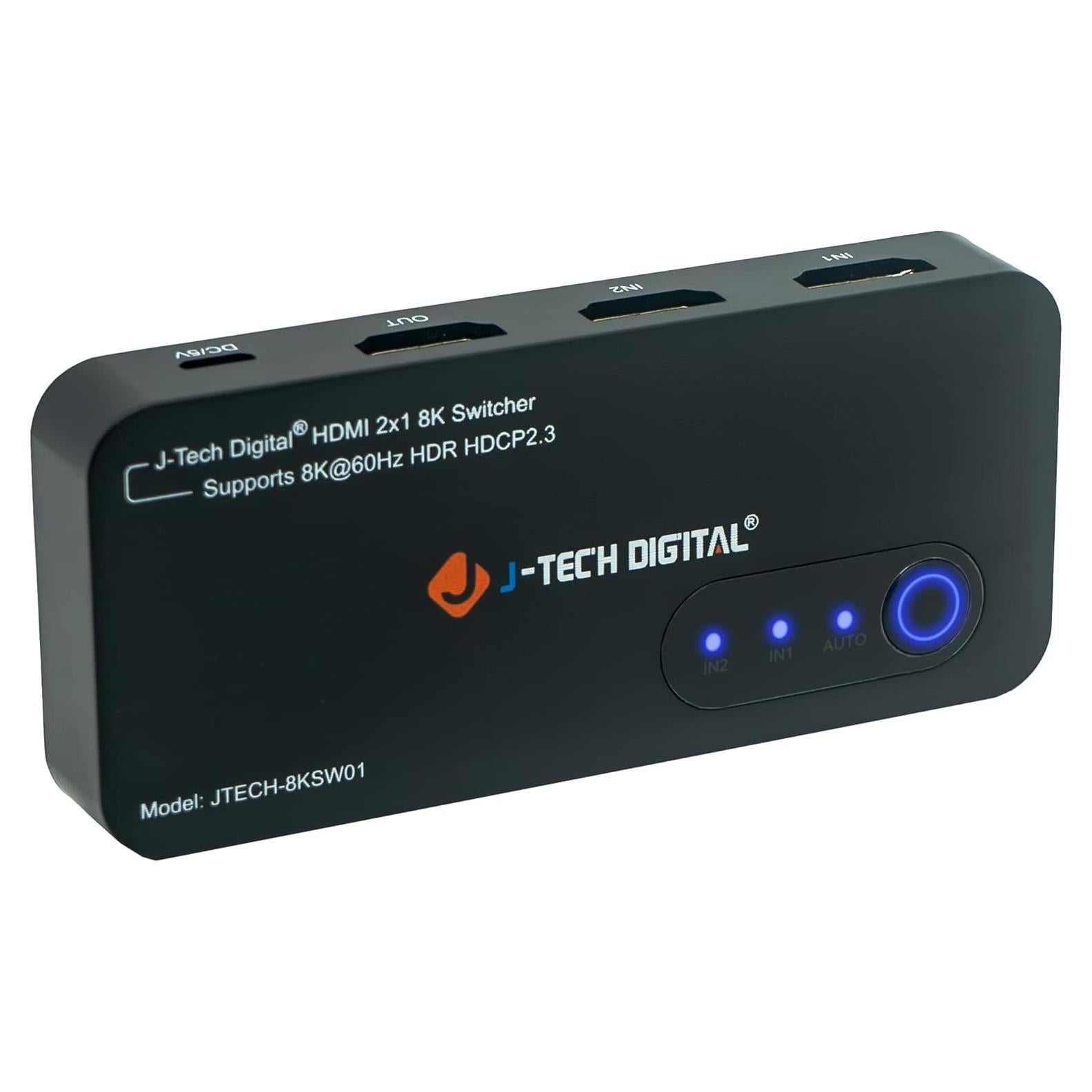 Interruptor HDMI 2.1 J-Tech Digital JTECH-8KSW01 8K 60Hz