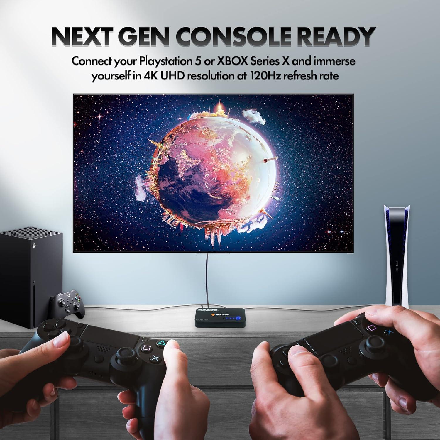 Interruptor HDMI 2.1 J-Tech Digital JTECH-8KSW01 8K 60Hz