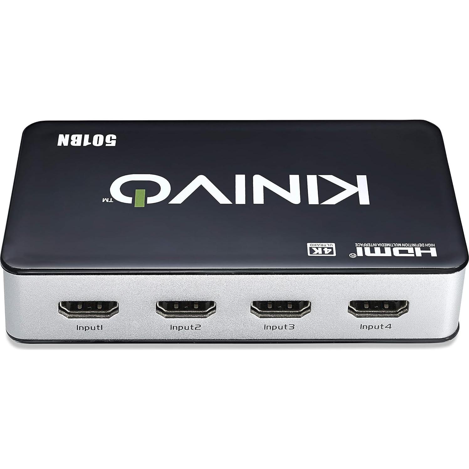 Interruptor HDMI 4K Kinivo 501BN 5 Puertos con Control Remoto