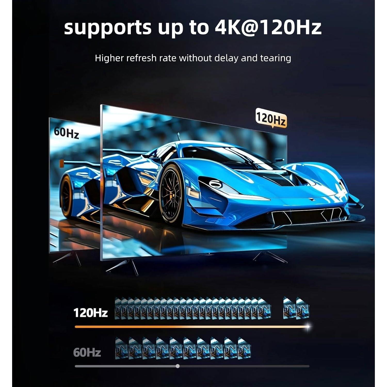 Conmutador HDMI 2.1 XinYaa 8K@60Hz 4K@120Hz Aluminio 2 en 1