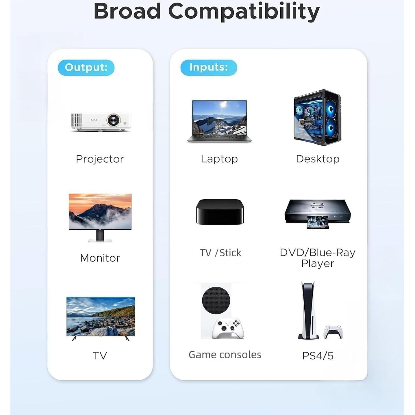 Conmutador HDMI 2.1 XinYaa 8K@60Hz 4K@120Hz Aluminio 2 en 1