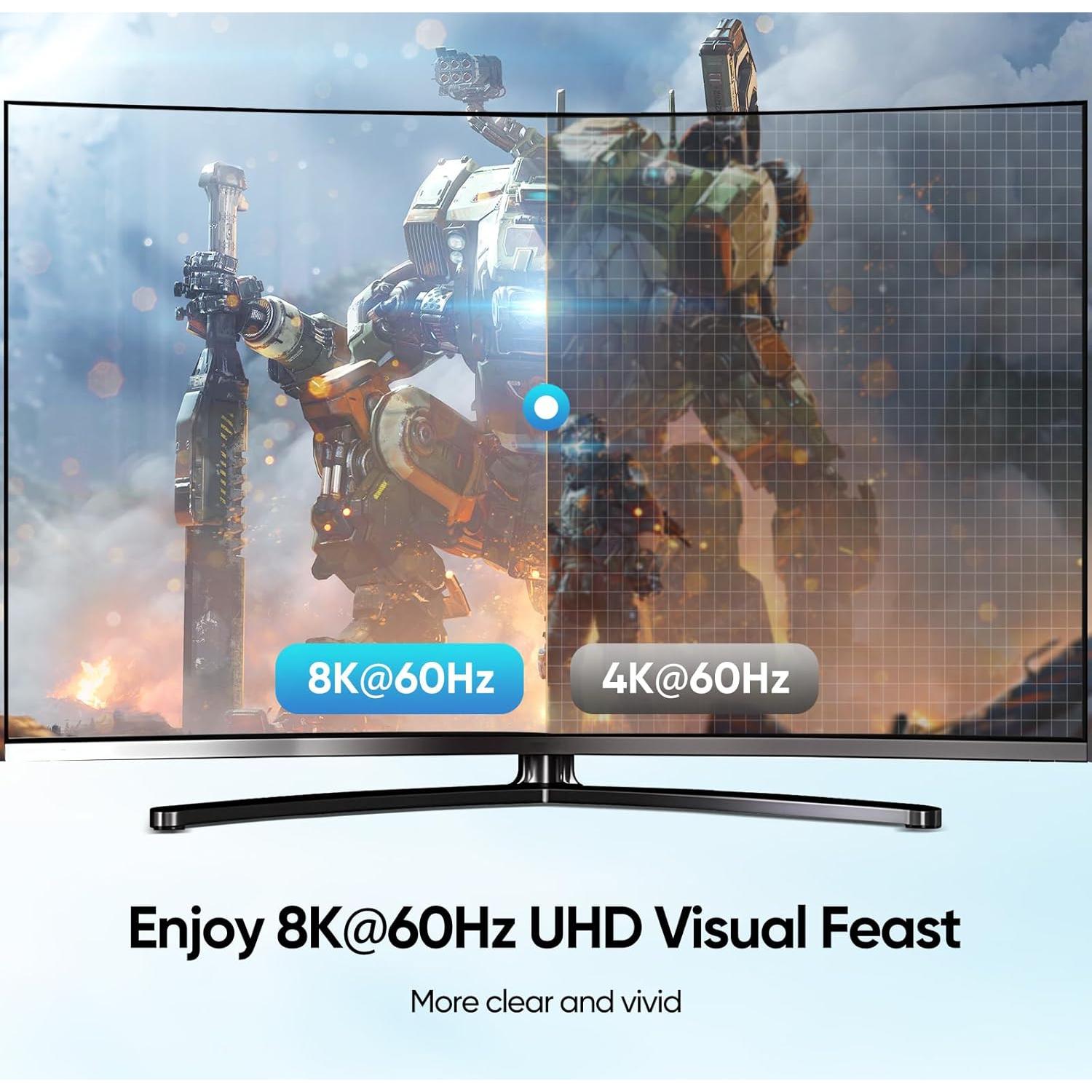 Interruptor HDMI 3 en 1 TAILAIERA 8K@60Hz con Control Remoto