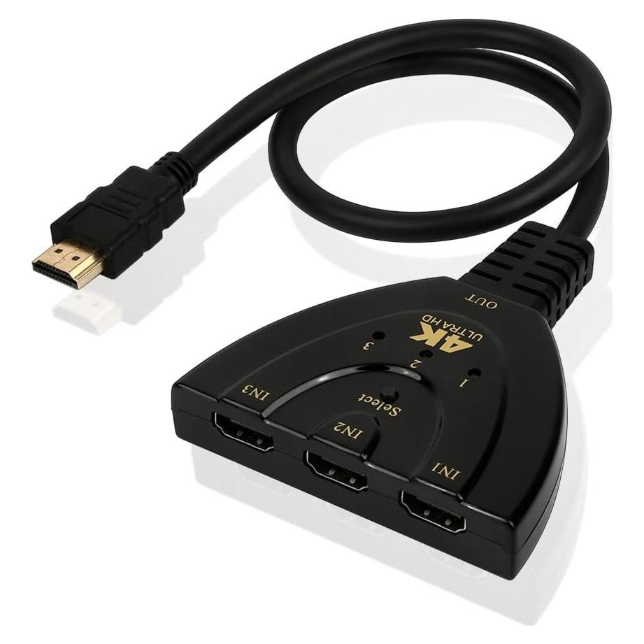 Adaptador HDMI Switch 3 en 1 DS Estilo Distintivo 4K 1080P