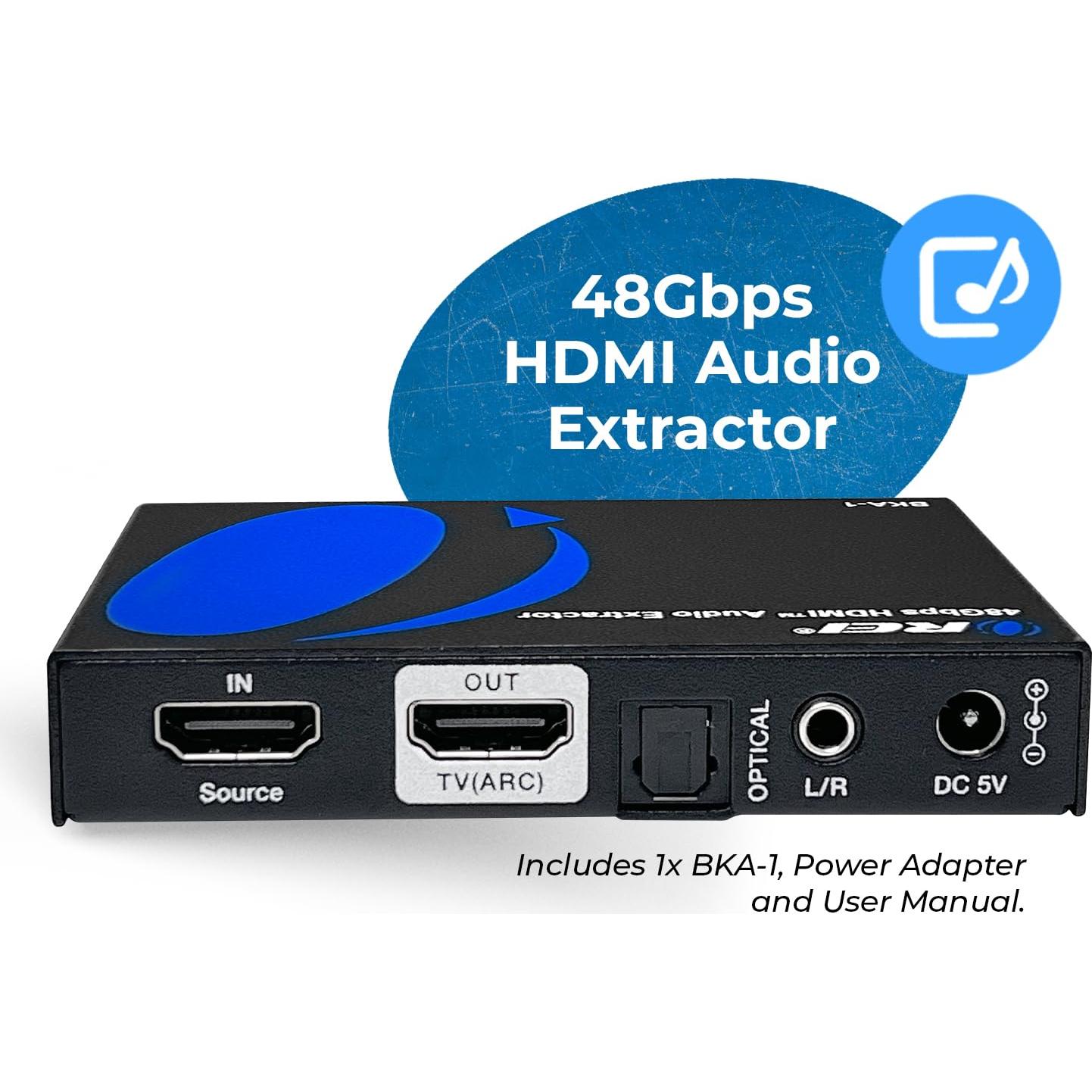 Extractor de Audio 8K OREI BKA-1 HDMI 2.1 4K 120Hz SPDIF 3.5mm