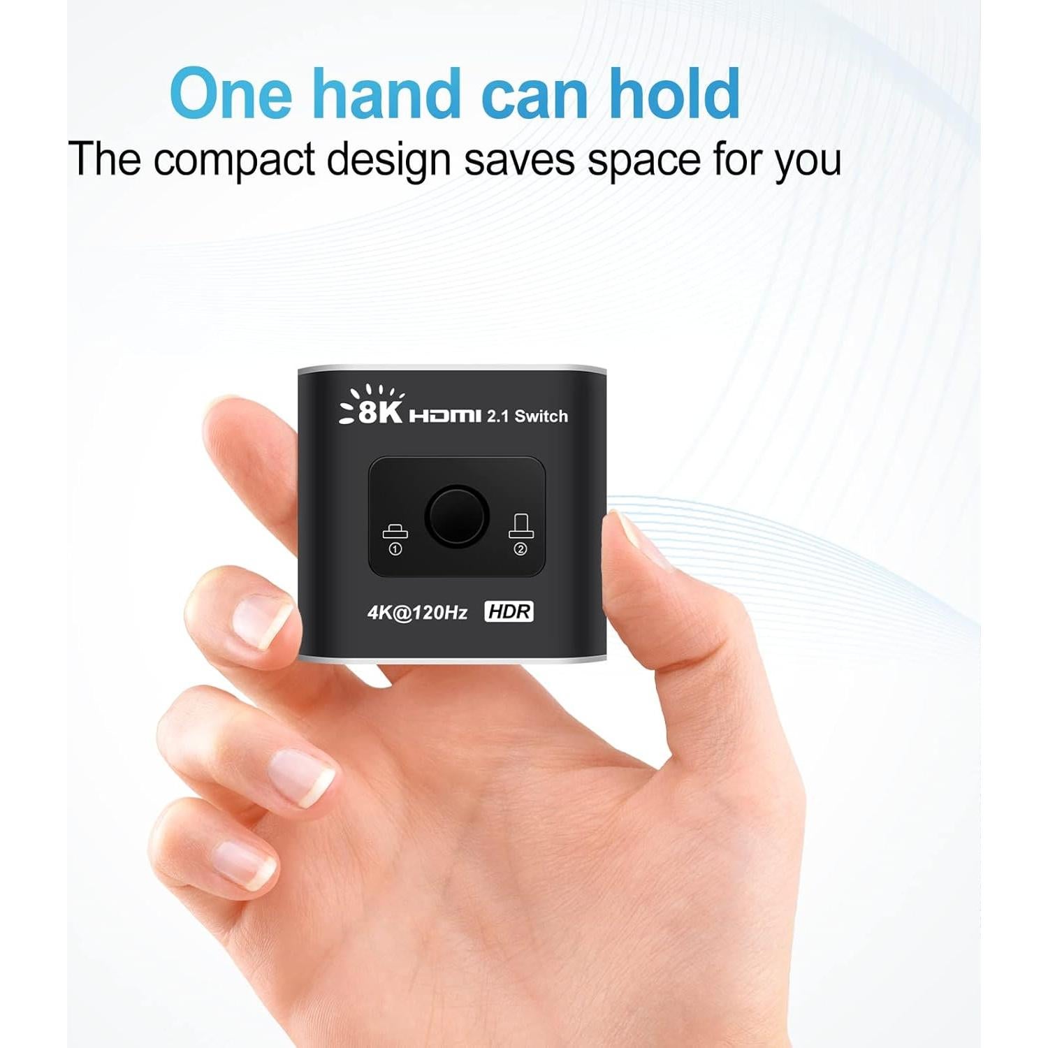 Interruptor HDMI 2 en 1 Avedio Links 8K@60Hz 4K@120Hz