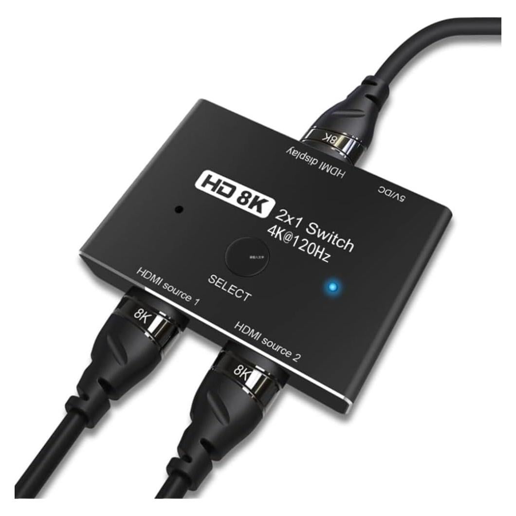 Interruptor HDMI 8K CableDeconn 2in1 48Gbps 4K@120Hz