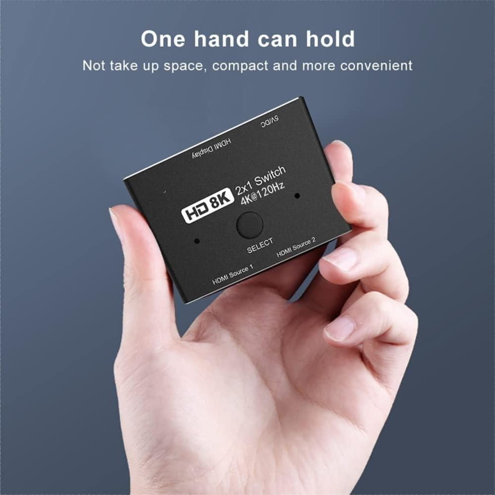 Interruptor HDMI 8K CableDeconn 2in1 48Gbps 4K@120Hz