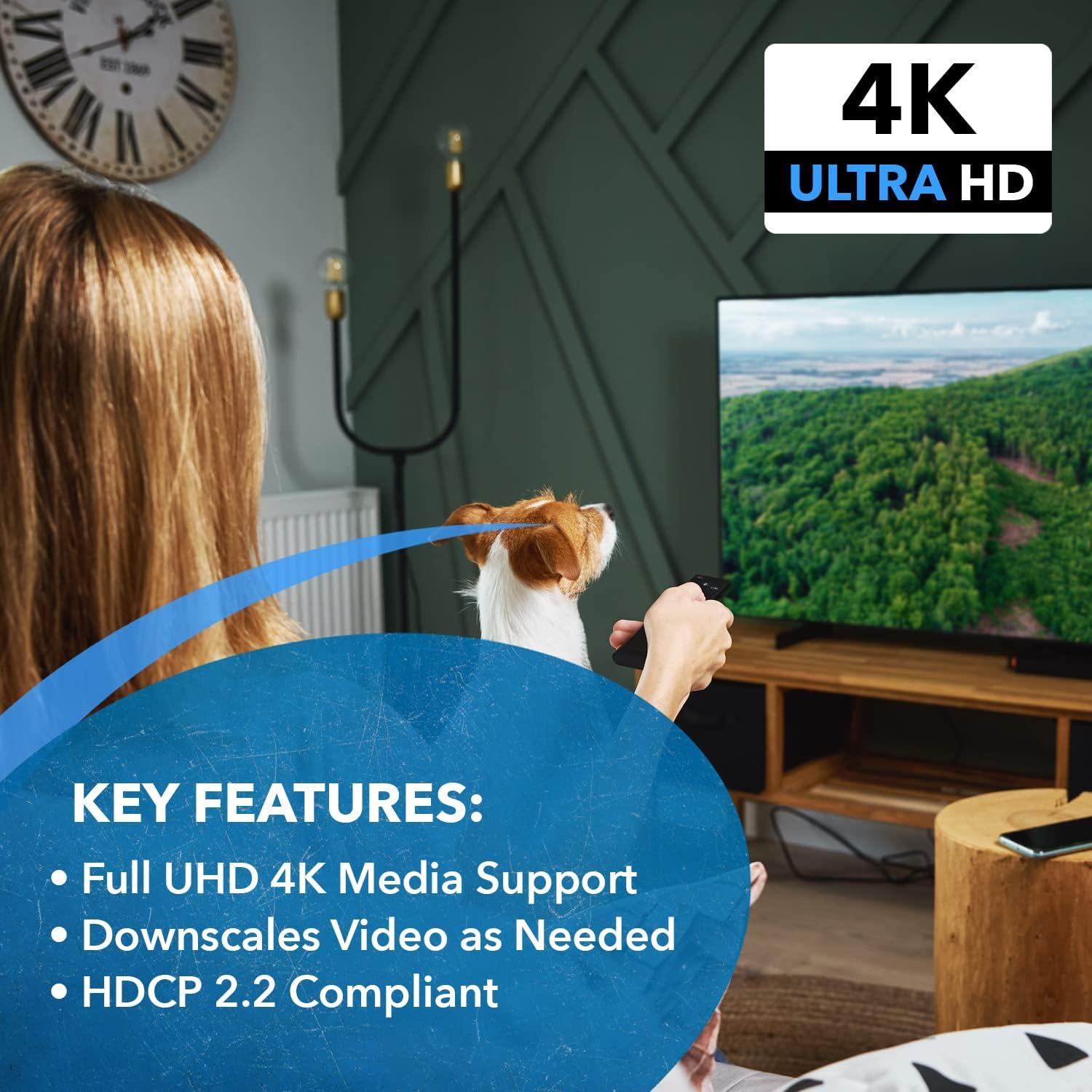 Matriz HDMI 4x4 OREI UHD-404A 4K 60Hz con Control Remoto