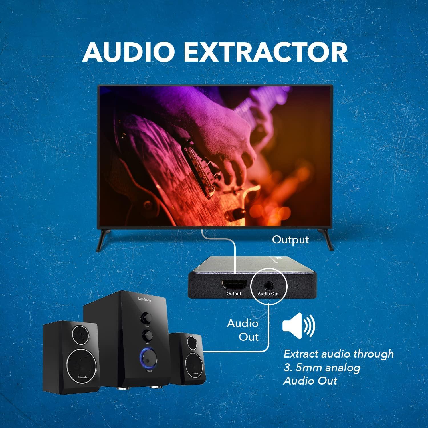 Conmutador HDMI 4x1 OREI UHD-401 4K 60Hz con Control Remoto