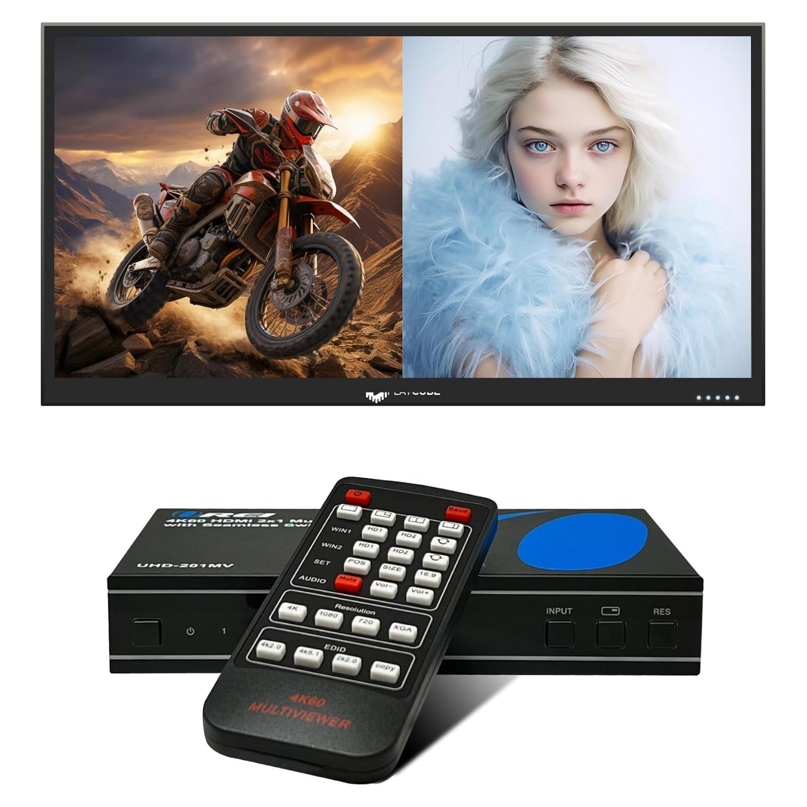 OREI Multiviewer HDMI 2x1 UHD-201MV 4K@60Hz Audio Óptico